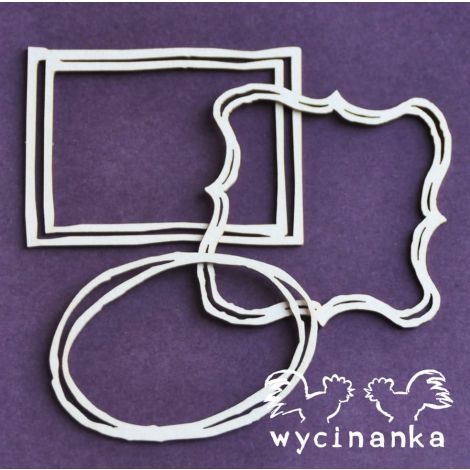 Tekturka Wycinanka Doodling Frames #8 - Ramki, 3szt